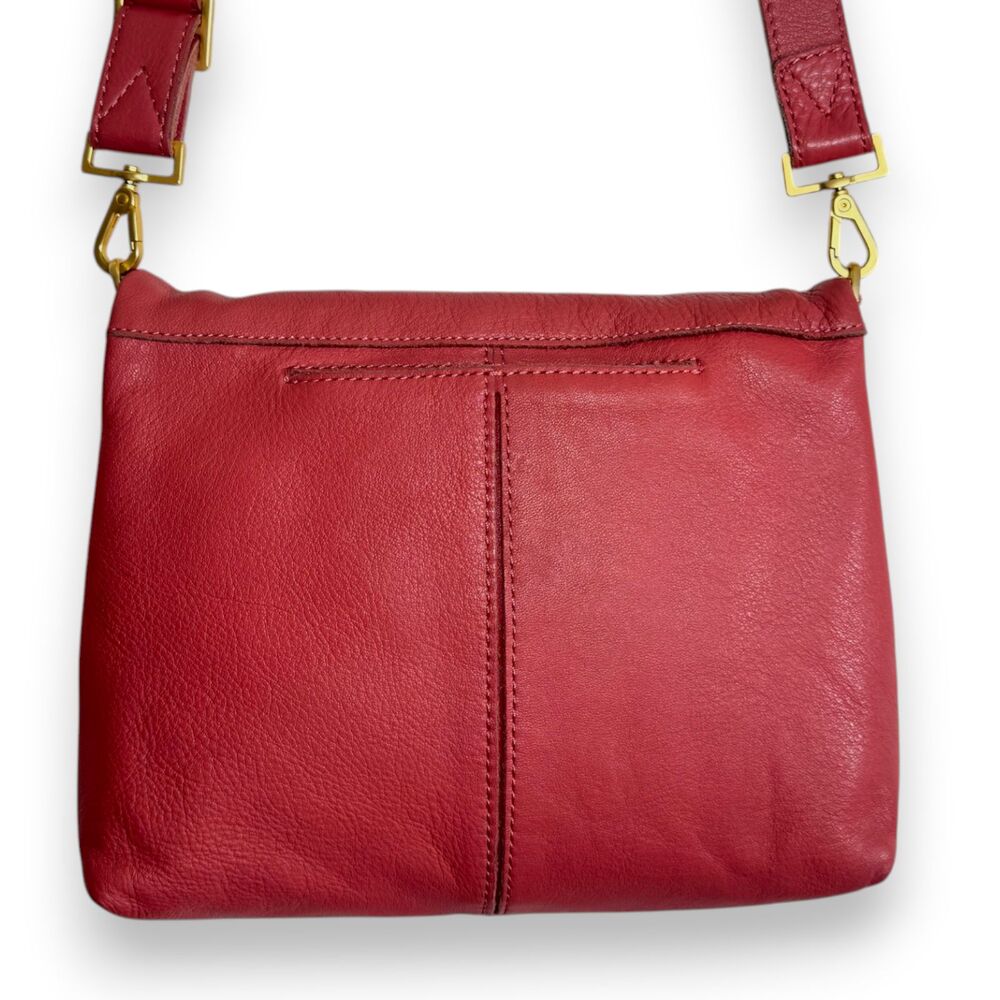 Hammitt VIP Medium Rouge Pink Leather Crossbody Gold EUC Bag - Picture 3 of 14